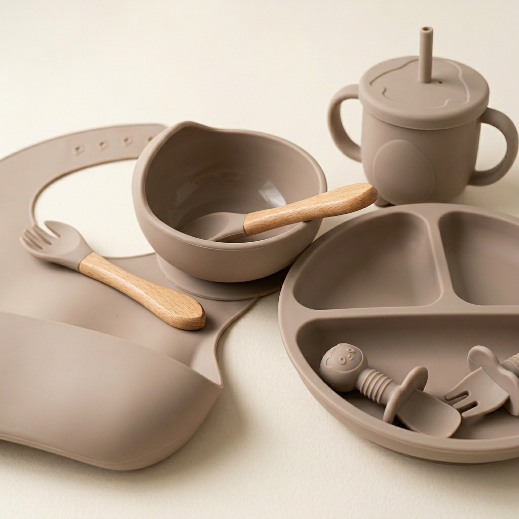 Honey & Hum First Bites Silicone Feeding Set