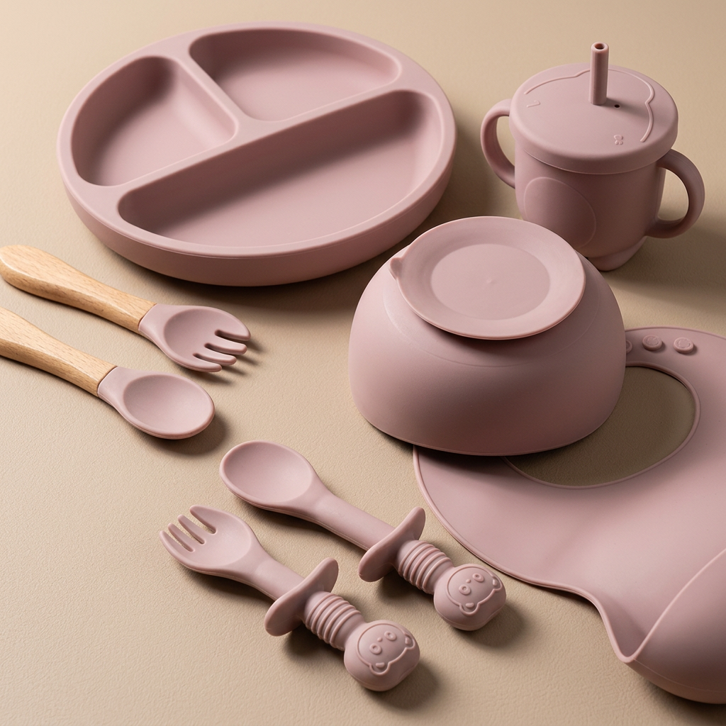 Honey & Hum First Bites Silicone Feeding Set