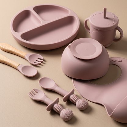Honey & Hum First Bites Silicone Feeding Set