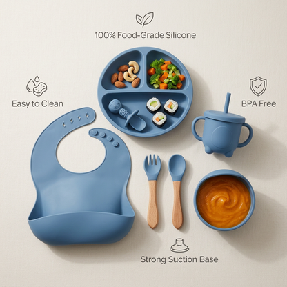 Honey & Hum First Bites Silicone Feeding Set